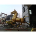 Moderno metal bronze cavalo escultura exterior cavalo correndo escultura